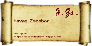 Havas Zsombor névjegykártya